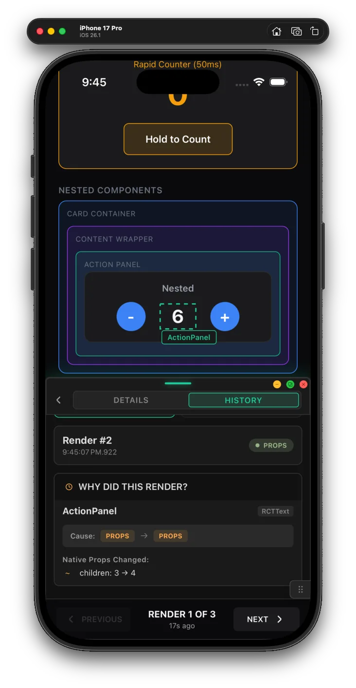 Render cause details