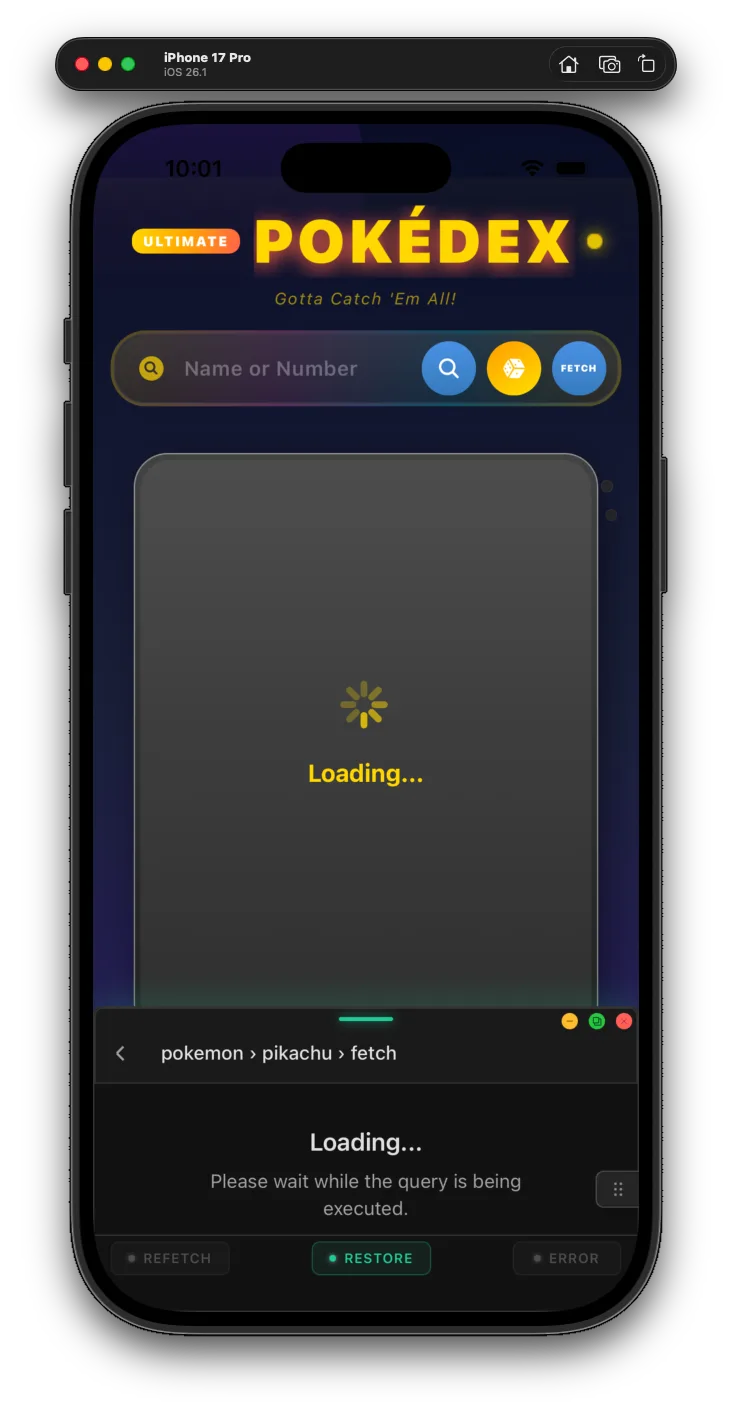 Simulate query loading state